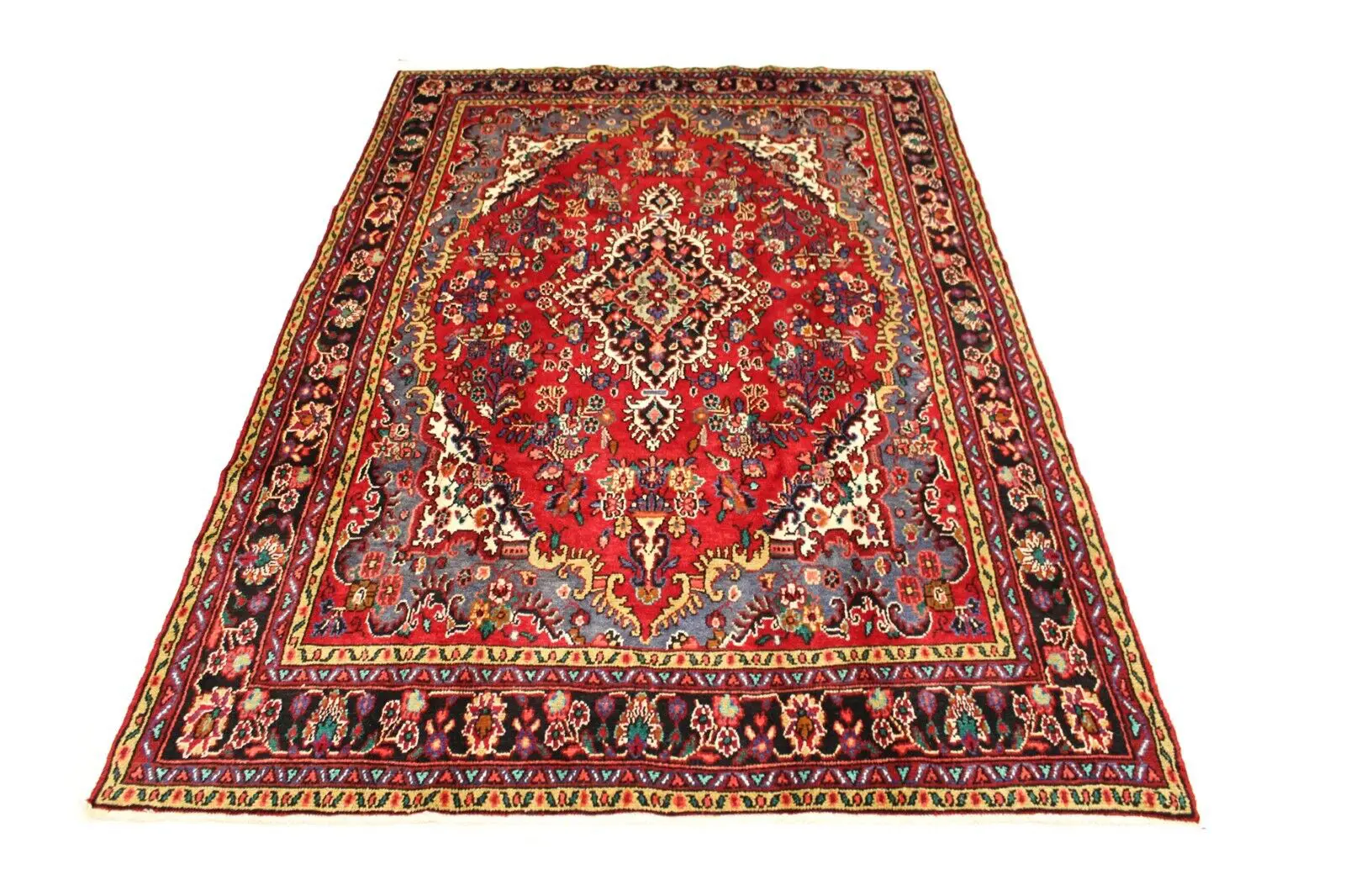 Hamedan Rot Perserteppich 303 x 204 cm – handgeknüpft, hochwertig