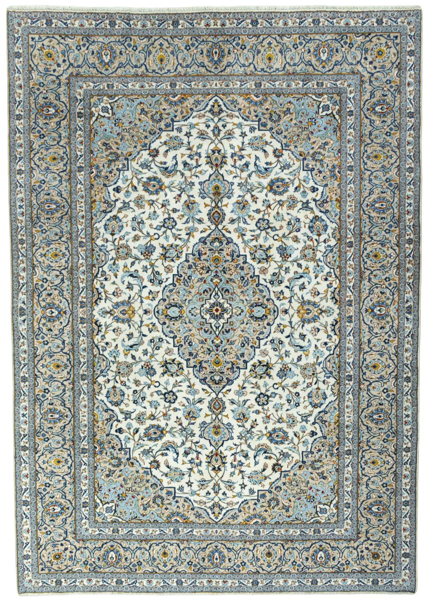 KASHAN Perserteppich 351x250 cm, 150.000 Knoten, handgeknüpft