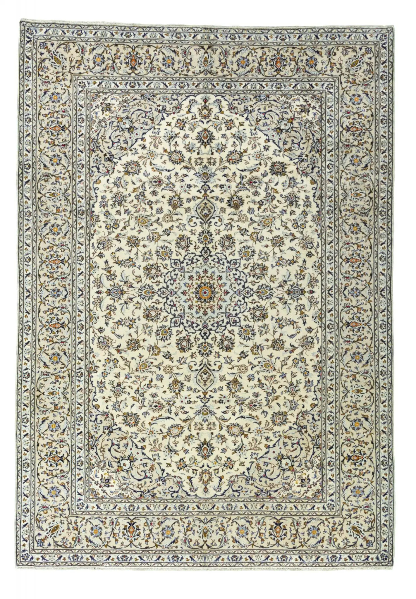 KASHAN Perserteppich 355x245 cm, 150.000 Knoten/m², handgeknüpft