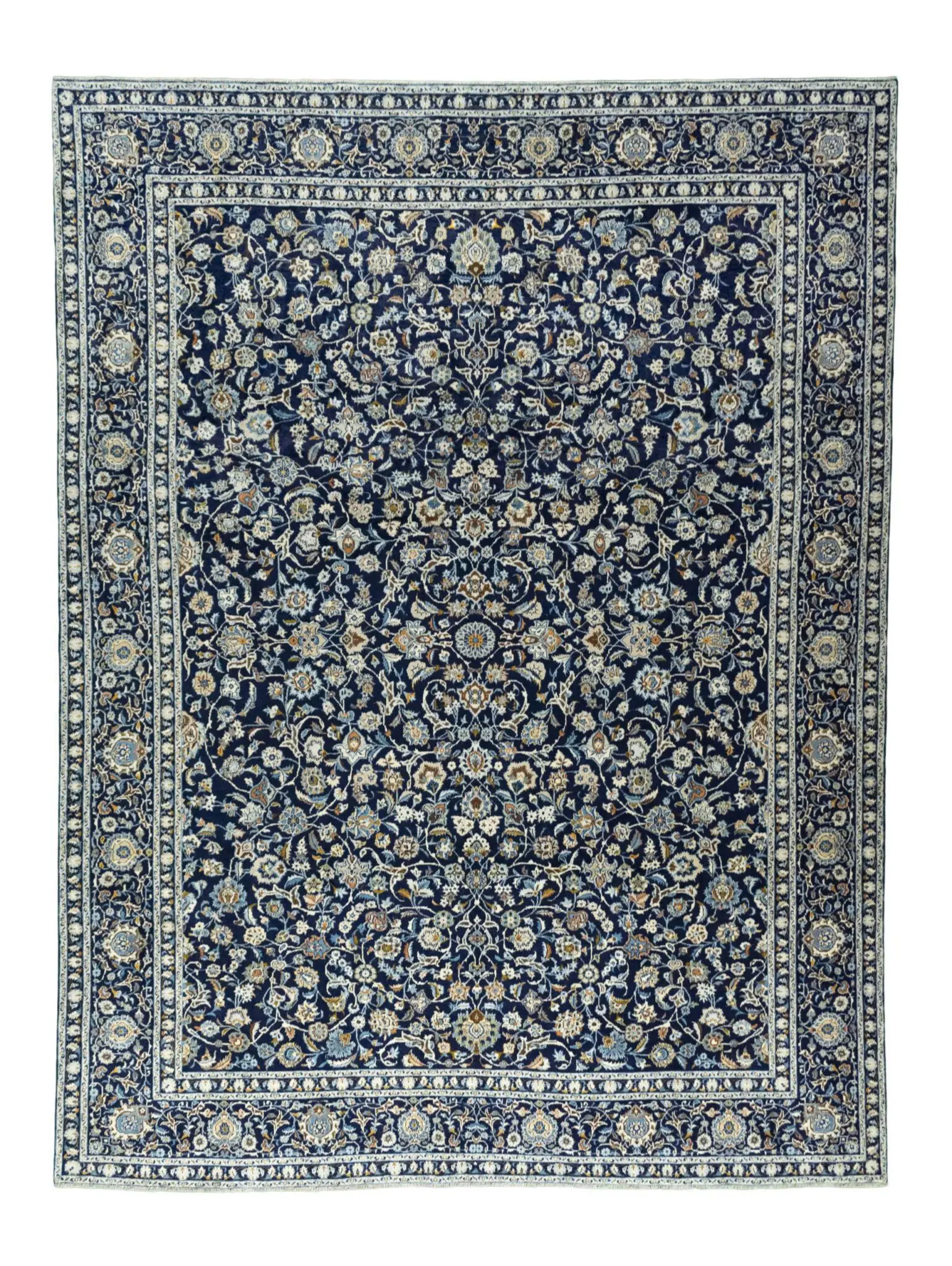 Kashan Perserteppich 374x283 cm, 150.000 Knoten/m², handgeknüpft