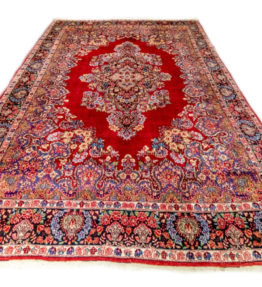(№100) бл.380*265см Справжній перський килим ручного в’язання – Кірман (Іран)