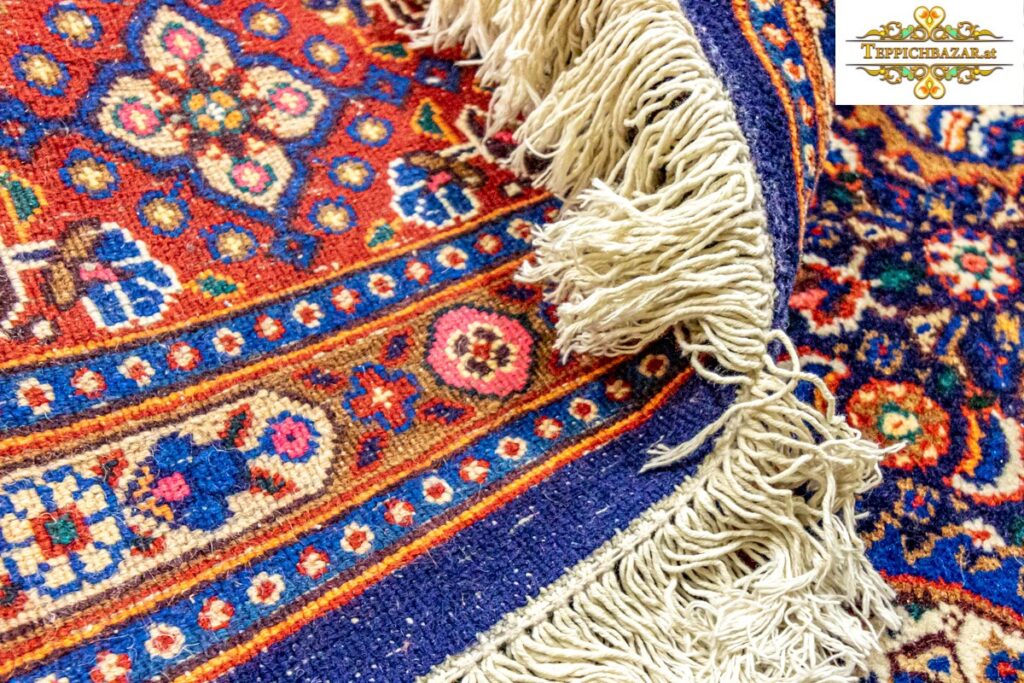 (#122) APPROX. 307X200CM HAND KNOTTED FINE PERSIAN RUG WITH SILK - MOUD (MAHI - FISH PATTERN) MOUD,PERSIAN RUG,CARPET BAZAR,ORIENTAL RUG,SILK RUG,WITH SILK,HAND KNOTTED,HAND KNOTTED,GABBEH,KELIM,BUY ONLINE PROVINCE: IRAN (BIRJAND-MOUD) KNOT DENSE : APPROX. 300.000 KNOTS/SQM (38 RADJ) CONDITION: VERY GOOD CONDITION WITH MINIMAL SIGNS OF USE (SEE PHOTOS) PATTERN: FISH PATTERN (MAHI) WITH MEDALLION MATERIAL: VIRGIN WOOL AND SILK ON COTTON (COTTON WARP), VIRGIN WOOL PILE AND SILK FLOWERS THE CARPET IS A NOBLE PIECE, NEW AND CLEAN WITH SOME BOILING. MEDALLION AND THE CORNER PATTERN FLOWERS ARE MADE OF SILK. THE CARPET LOOKS MUCH BETTER IN REAL THAN PHOTOS. PERSIAN RUG ORIENTAL RUG