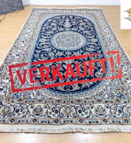 Prodáno (#175) 314x196cm jako NOVÉ Ručně vázaný perský koberec Nain s hedvábím 12la