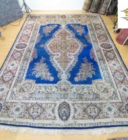 (#188) ca.370*270cm Hand-knotted real rare Persian carpet unique - Kirman Medallion pattern (Iran)