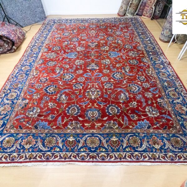 W1 Sprzedane (#193) 360*260cm Ręcznie tkany, antyczny dywan perski 400.000 XNUMX tys. mXNUMX z wzorem Isfahan Klasyczny antyczny Wiedeń Austria Kup online