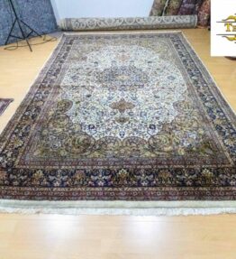 (#195) 310*215cm Hand-knotted genuine Persian carpet unique – Isfahan pattern 500.000/sqm very fine knot