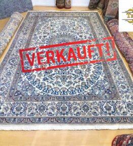 (#203) approx. 345x245cm NEW Hand-knotted Nain Persian carpet with silk 12la