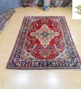 (#204) approx. 210x160cm Rare hand-knotted Lilian Persian carpet approx. 1970 Natural colour, semi-antique - top condition