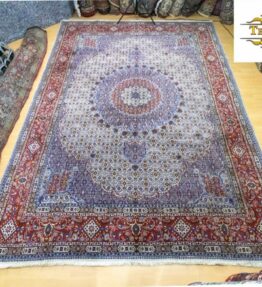 (№210) приблизно 360*205 см. Перський килим із шовковим накидом ручної роботи 360.000 XNUMX/кв.м. (Іран)