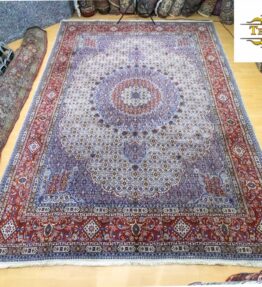(#210) ca.360*205cm Hand-knotted fine 360.000/sqm Persian carpet with silk Moud (Iran)