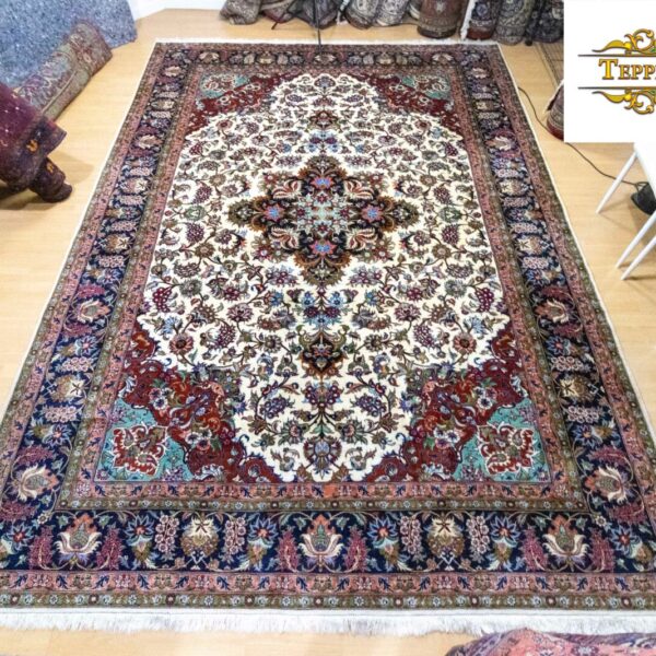 W1(#212) ca. 360x260cm Handgeknüpfter Isfahan Perserteppich Klassisch Persien Wien Österreich Online Kaufen