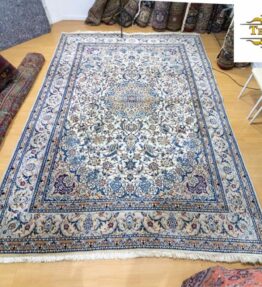 (#213) approx. 350x240cm Hand-knotted Nain Persian carpet with silk 9la