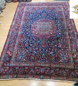 (#214) approx. 340x250cm Hand-knotted antique Persian carpet approx. 110 years old Absolute rarity with natural colors