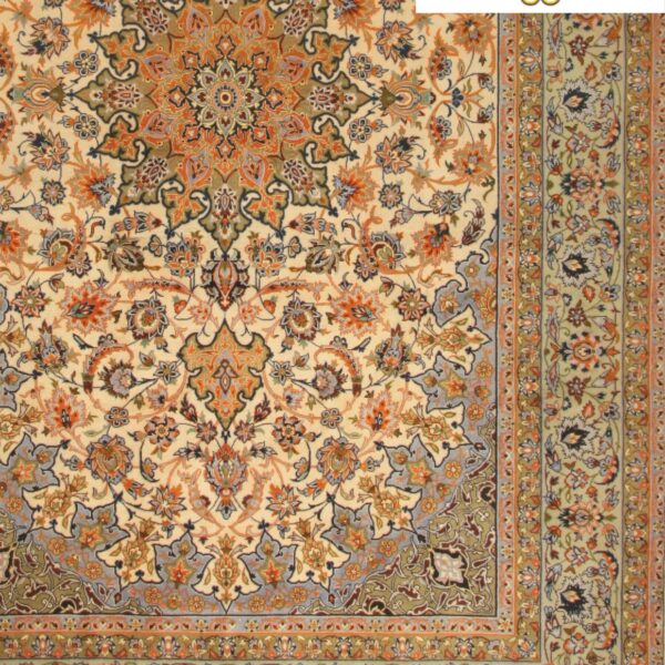 W1 (#221) like NAUJAS apytiksliai 270x185cm Rankomis surištas persiškas kilimas Kirman Golfarang gėlių medalionas su nauja vilna antikvarine klasika Viena Austrija pirkite internetu.