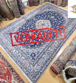 Prodáno (#227) cca 350x235cm Ručně vázaný perský koberec Nain s hedvábím 12la