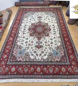 (#223) approx. 353x252cm NEW hand-knotted approx. 640.000/sqm Tabriz with silk Persian carpet 60 Radj Tabriz (Iran)