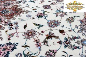 W1(#221) 新品同様270X185CM 手作りペルシャ絨毯 キルマン ゴルファラン 花のメダリオン バージンウール付き​​ アンティーク クラシック ウィーン オーストリア オンラインで購入