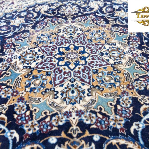 W1 (#221) like NEW approx. 270x185cm Hand-knotted Persian carpet Kirman Golfarang floral medallion with new wool antique classic Vienna Austria buy online