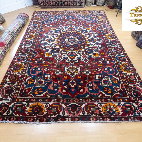 W1 (#230) as good as new approx. 320x210cm Hand-knotted antique Bachtiar with natural colors Persian carpet Nomad carpet restored Classic antique Vienna Austria Buy online