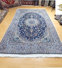 Sold (#241) 290x198cm NEW Hand-knotted Nain Persian carpet with silk 12la