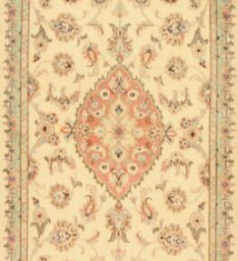 (#H1156) approx. 302x80cm Hand-knotted Nain silk carpet 9la