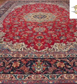 (#H1043) approx. 438x309cm Hand-knotted Isfahan (Isafahan) Persian carpet