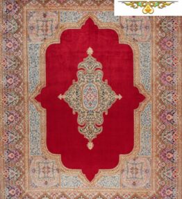 (#H1057) approx. 420x320cm Hand-knotted Kerman (Kirman) Persian carpet Ghab Ghorani