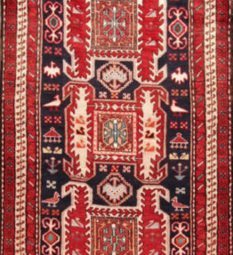 (#H1294) НОВИЙ перський килим Karajeh ручного в’язання приблизно 318x111 см