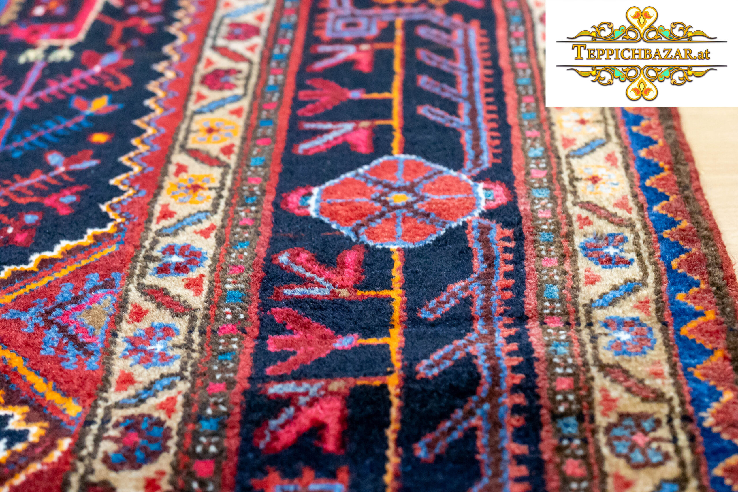 ペルシャ絨毯 252x147 手織り 美術品 草木染 ハマダン産 Hamadan 