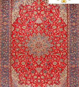 (#H1350)  ca. 438x305cm Handgeknüpfter Isfahan (Isafahan) Perserteppich
