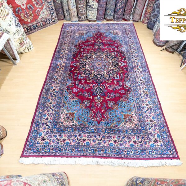 Predané (#294) cca 335x200cm Ručne viazaný koberec Sabzewar alebo Sabzevar Sieťovaný Khorasan Perzský koberec unikát