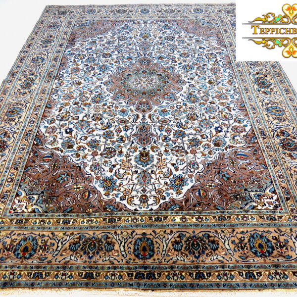 Продаден (#F1011) приблизително 330x243cm Ръчно вързан персийски килим Kashmar класически тъмен Виена Австрия Купете онлайн