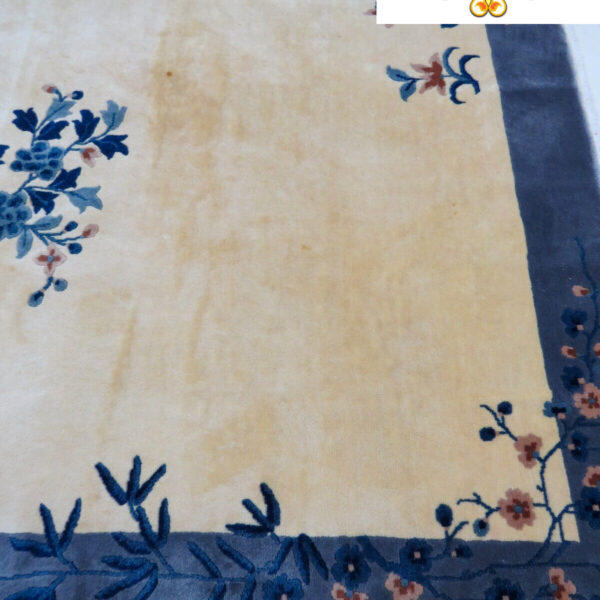 W1 (#221) som NY ca 270x185cm Håndknyttet persisk teppe Kirman Golfarang blomstermedaljong med ny ull antikk klassisk Wien Østerrike kjøp online.