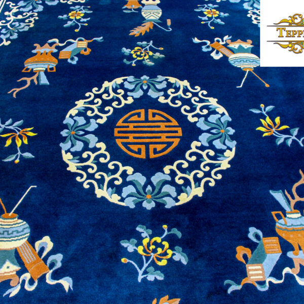Oriental carpet sold (#F1061) approx. 390x295cm Hand-knotted China Chinese carpet Hand-knotted China Classic Arak Vienna Austria Buy online