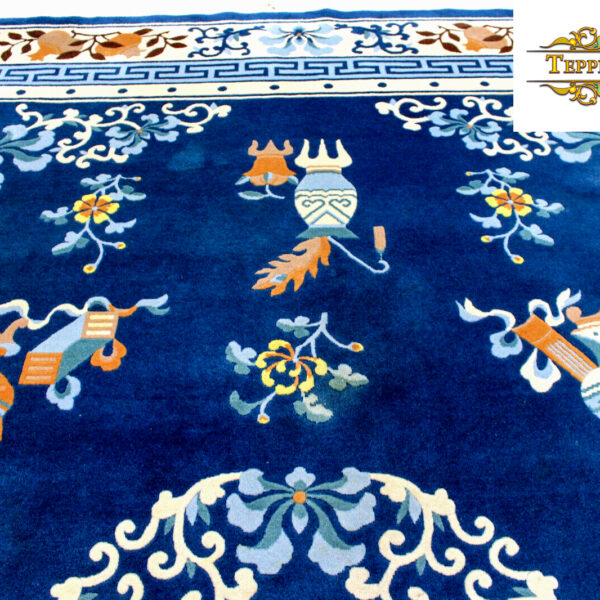 W1(#221) 새 제품 약 270x185cm 손으로 매듭지은 페르시아 카펫 Kirman Golfarang 꽃무늬 메달, 새 양모 앤티크 클래식 비엔나 오스트리아 온라인 구매