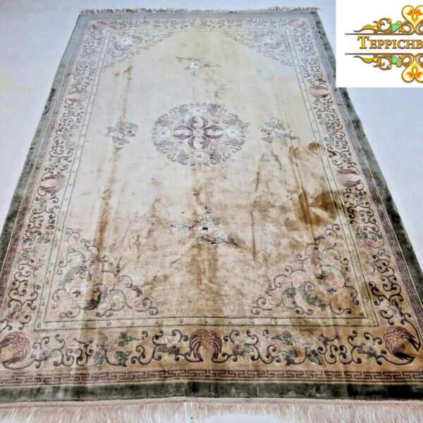 Oriental carpet sold (#F1123) approx. 270x187cm Hand-knotted China silk carpet Hand-knotted China Classic Arak Vienna Austria Buy online