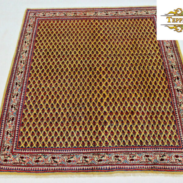 Verkauft (#F1160) ca. 165x142cm Handgeknüpfter Sarouk Perserteppich Klassisch antik Wien Österreich Online Kaufen