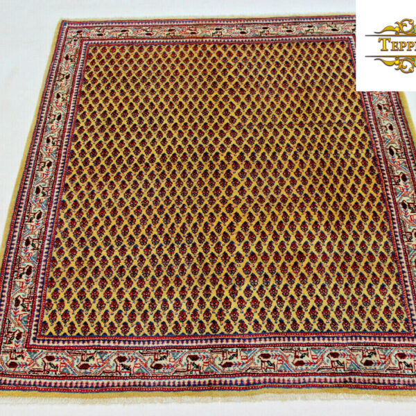 Verkocht (#F1160) ca. 165x142cm Handgeknoopt Sarouk Perzisch tapijt Klassiek antiek Wenen Oostenrijk Koop online