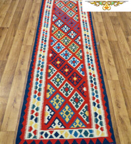 (#F1249) NEW approx. 235x80cm Hand-knotted Afghanistan Afghan kilim