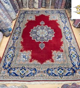 (#305) ca. 358*275cm seltener handgeknüpfter Orientteppich Indo Kerman Kirman Medallion