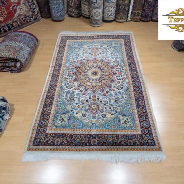 Verkocht (#302) ca. 218x140cm handgeknoopt oosters tapijt uniek Anatolisch Hereke-patroon Turkije