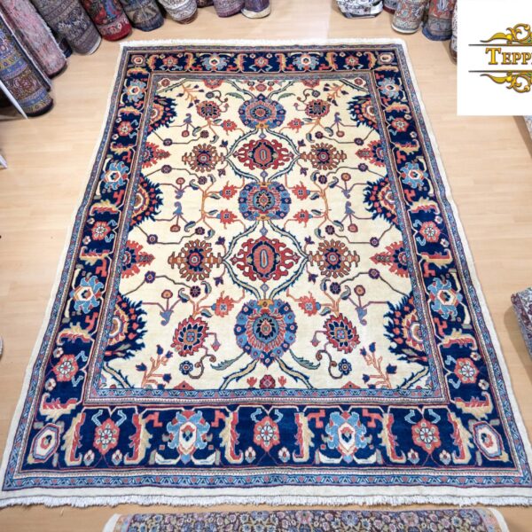W1(#303) приблизително 290*210cm Sarough Farahan Ръчно вързан античен персийски килим Уникални естествени цветове