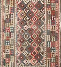 Афганский килим ручной работы классический коричневый 302 см x 199 см № 230551