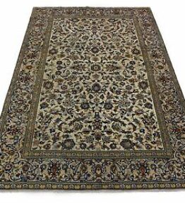 Klassischer Teppich Kashan Beige in 300x190