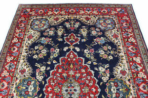 W1(#221) LIKE NEW APPROX. 270X185CM HAND KITTED PERSIAN CARPET KIRMAN GOLFARANG FLORAL MEDALLION WITH VIRGIN WOOL ANTIQUE CLASSIC VIENNA AUSTRIA BUY ONLINE