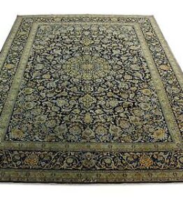 Klassischer Teppich Kashan in 380x290 handgeknüpft