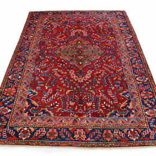 波斯地毯经典东方地毯 Lilian 红色与蓝色 350x240 经典花卉维也纳奥地利在线购买