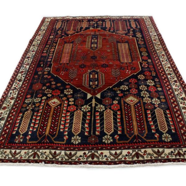 Perzský koberec klasický orientálny koberec Sirjan Afshar modrý s červenou v 300x190 Kúpiť klasický Afshar Vienna Rakúsko online