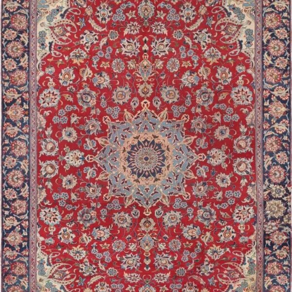 Orijinal İran halısı İsfahan 322 cm x 209 cm Doğu yün halı kırmızı halı klasik antika Viyana Avusturya online satın al