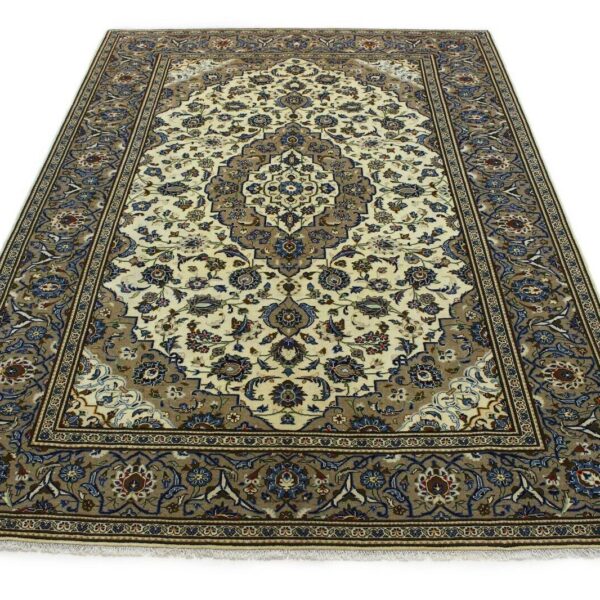 Persisk matta klassisk orientalisk matta Kashan beige i 350x240 Köp klassiska Kashan persiska mattor Wien Österrike online